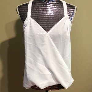 NWOT sheer white top. Size Large